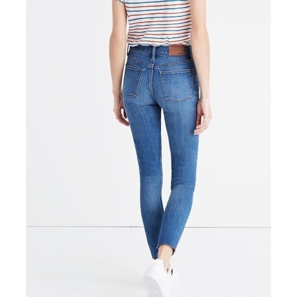 Madewell • 9” High Rise Skinny Crop Jeans Distressed Bruce Wash - Picture 3 of 12